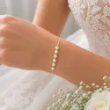 Bransoletka dla Panny Młodej z Pereł – Personalizowany Prezent Ślubny z Dedykacją